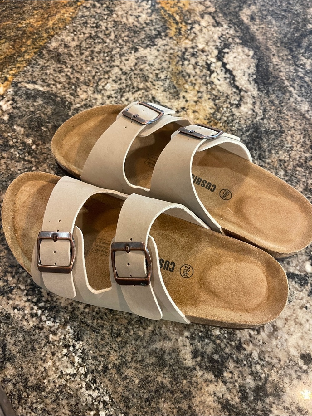 Casual Double-Buckle Women's Sandals in Cream- BRAND NEW 4 YOU!